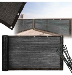 Balkono danga LUARO maskuojamasis kilimėlis balkono terasos šešėlių tinklelis 150g/m2 105x700cm UV + Tritics