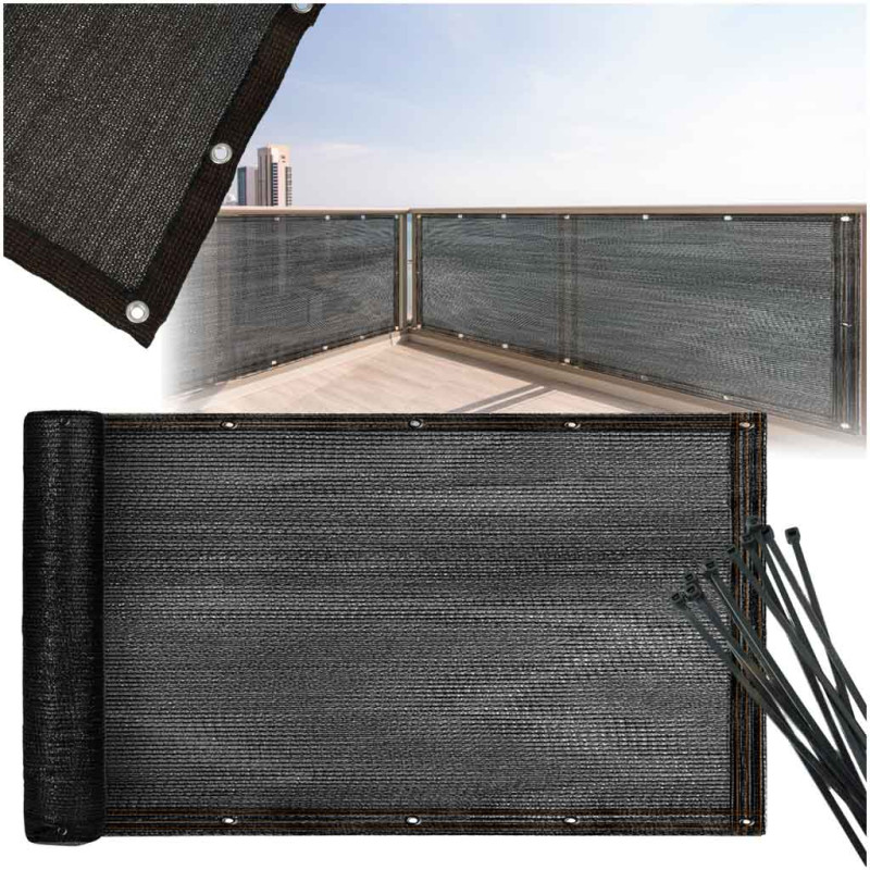 Balkono danga LUARO maskuojamasis kilimėlis balkono terasos šešėlių tinklelis 150g/m2 105x700cm UV + Tritics Balkono danga LUARO maskuojamasis kilimėlis balkono terasos šešėlių tinklelis 150g/m2 105x700cm UV + Tritics