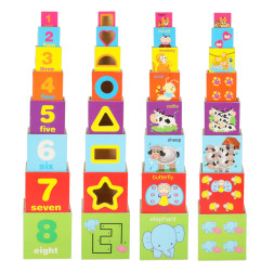 Mokomasis medinis bokštas 71cm XXL