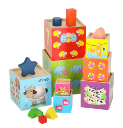 Mokomasis medinis bokštas 71cm XXL