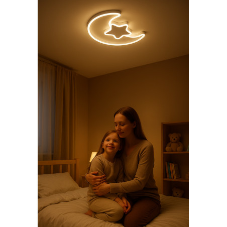 LED lubinis šviestuvas LUMELA mėnulis su pulteliu