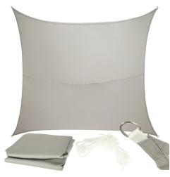 LUARO vandeniui atsparus sodo terasos skėtis nuo saulės 4x3 m stačiakampio formos pilkos spalvos