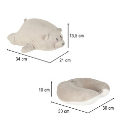 Kelioninė pagalvėlė meškiukas 2in1