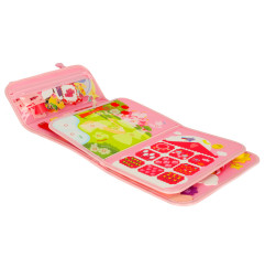 Sensorinė montessori manipuliavimo lenta rožiniame dėkle