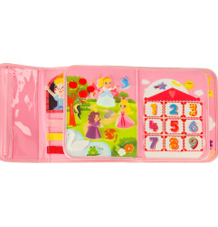 Sensorinė montessori manipuliavimo lenta rožiniame dėkle