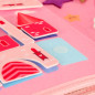 Sensory sensory montessori manipuliatorių lentos kuprinės dėklas rožinis Sensory sensory montessori manipuliatorių lentos kuprinės dėklas rožinis