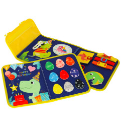 Sensorinė montessori manipuliavimo lenta dėkle