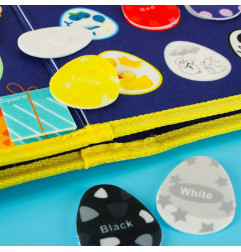 Sensorinė montessori manipuliavimo lenta dėkle