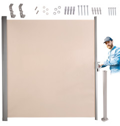 ištraukiamos terasos markizės LUARO 180 x 400 cm, smėlio spalvos