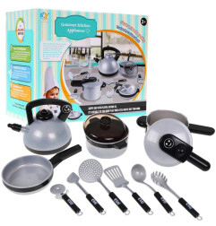 A set of silver pots