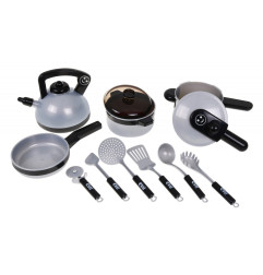 A set of silver pots