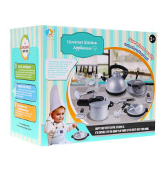 A set of silver pots