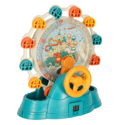 karuselė su rutuliukus gaudančiu vairu