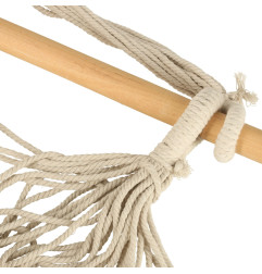 Pakabinamas braziliškas krėslas su kojų atrama - beige spalvos (130cm)