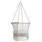 Sodo sūpynės/krėslas "Stork's nest" su atlošu pilkos spalvos 80 cm 150 kg
