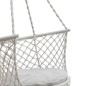 Sodo sūpynės/krėslas "Stork's nest" su atlošu pilkos spalvos 80 cm 150 kg