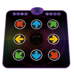 Muzikinis šokių kilimėlis juodas