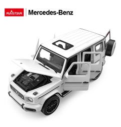 Metalinis automobilis 1/32 Mercedes-Benz AMG G63 su garsu Baltas RASTAR