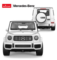 Metalinis automobilis 1/32 Mercedes-Benz AMG G63 su garsu Baltas RASTAR