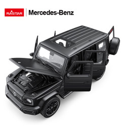 Metalinis automobilis 1/32 Mercedes-Benz AMG G63 su garsu Juodas RASTAR