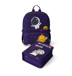 Manipuliacinė montessori knyga su kuprine ir įpakavimu Kosmosas 3-6 m.