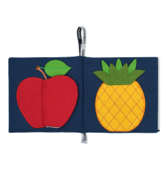 Montessori minkšta kūdikių sensorinė knyga egzotiniai vaisiai