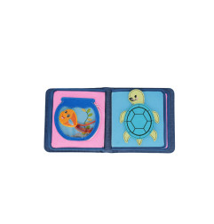 Manipuliacinė montessori knyga su kuprine ir įpakavimu Gyvūnai 1-3 m.