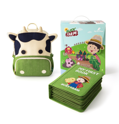 Manipuliacinė montessori knyga su kuprine ir įpakavimu Ūkis 3-6 m.
