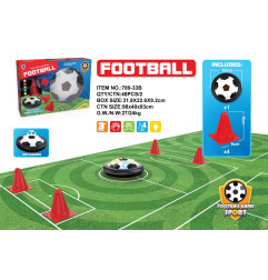 Futbolo rinkinys su kamuoliu ir kūgiais