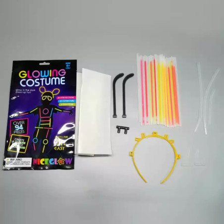 Fluorescencinių lazdelių rinkinys Glowing Costume 94vnt.