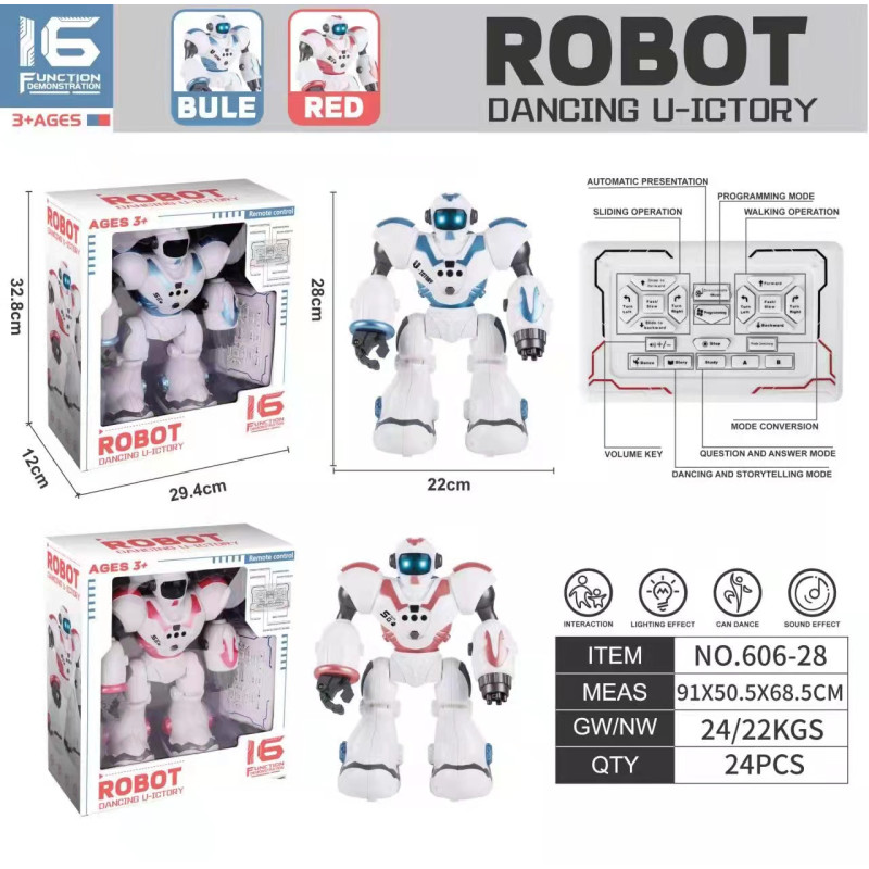 U-ICTORY daugiafunkcinis robotas mėlynas