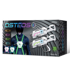 Lazerinių ginklų ir liemenių rinkinys