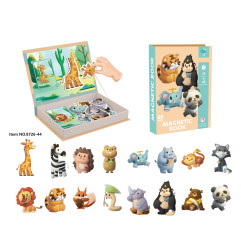 Magnetinė dėlionė puzzle + Safario knyga