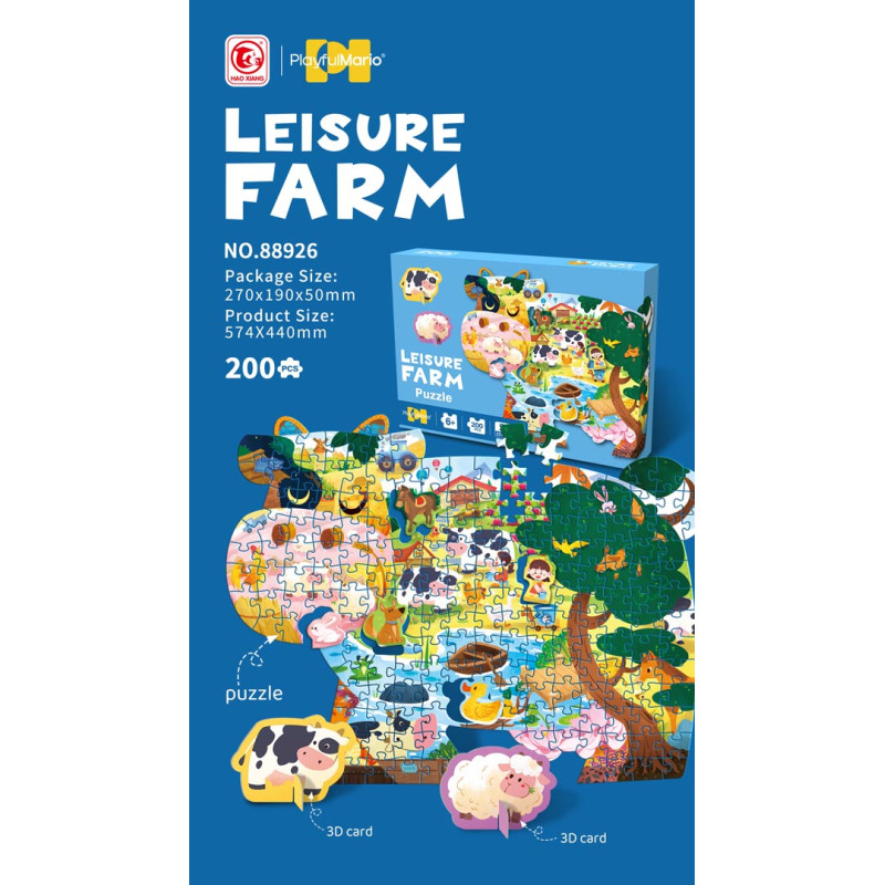 200 dėlionių rinkinys "Ūkis