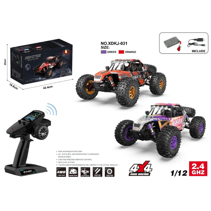 RC vikšrinis vikšras ALIKATA 1:12 Purpurinės spalvos