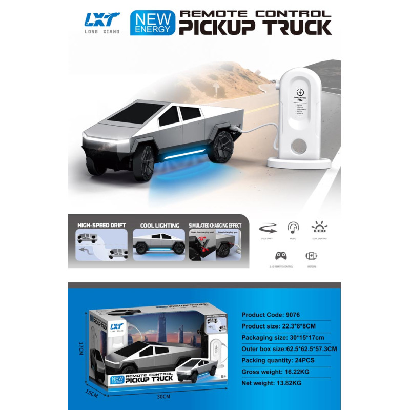 RC valdomas Tesla Cybertruck + įkrovimo stotis