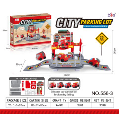 Ugniagesių automobilių stovėjimo aikštelė + minkštųjų transporto priemonių rinkinys