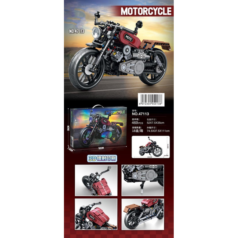 Motociklų kaladėlių rinkinys 469 vnt.