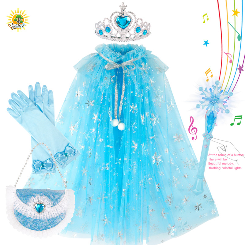 Mažosios princesės rinkinys + mėlyna suknelė