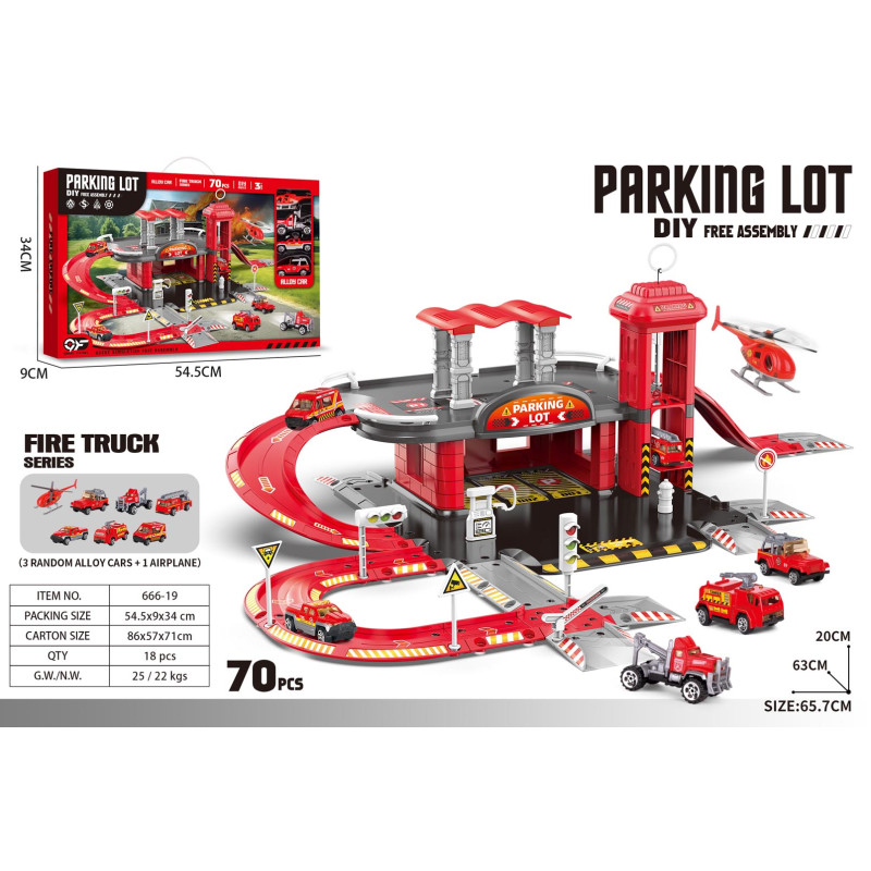 Priešgaisrinės tarnybos automobilių stovėjimo aikštelė + priedai