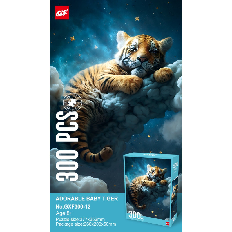 Dėlionių rinkinys 300 vnt. Tigriukas