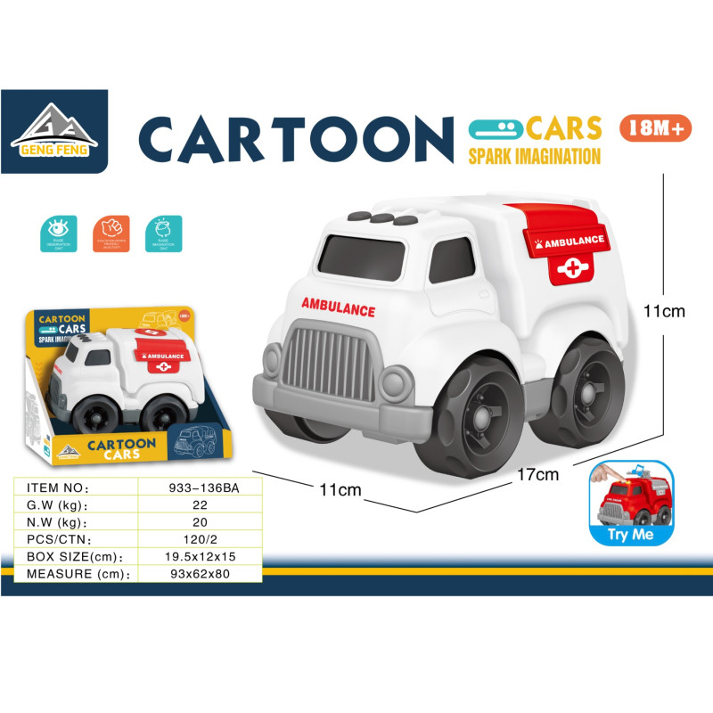 Greitosios pagalbos automobilis su šviesų ir garsų funkcija