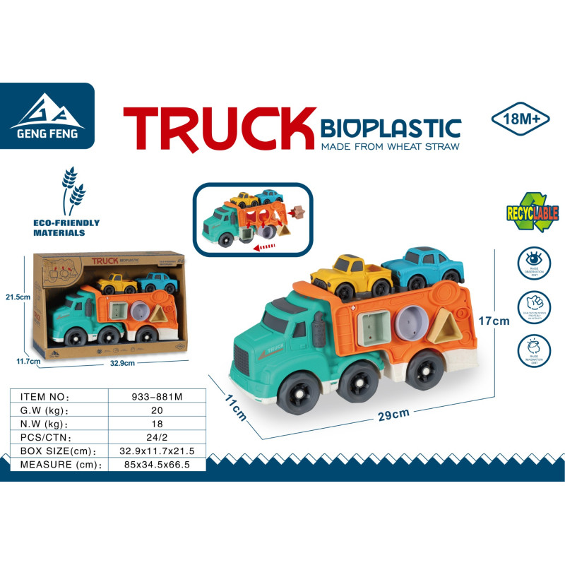 ECO transporto priemonių vilkikas su rūšiuotuvu + automobiliai