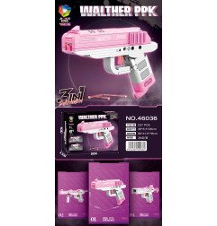 Rožinis pistoleto kaladėlių rinkinys 237vnt.