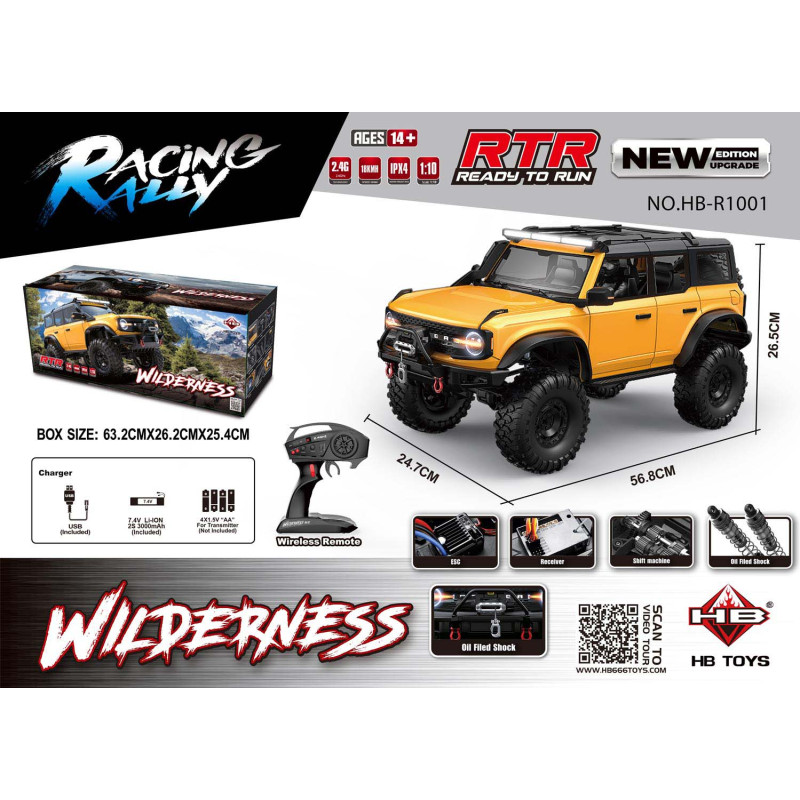 Automobilis R/C WILDERNESS 1:10 Geltonas