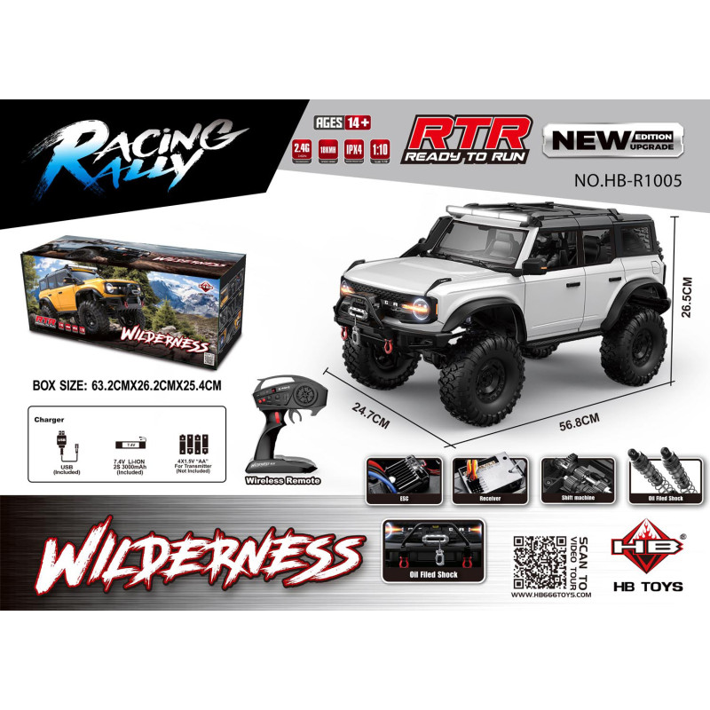 Automobilis R/C WILDERNESS 1:10 baltas