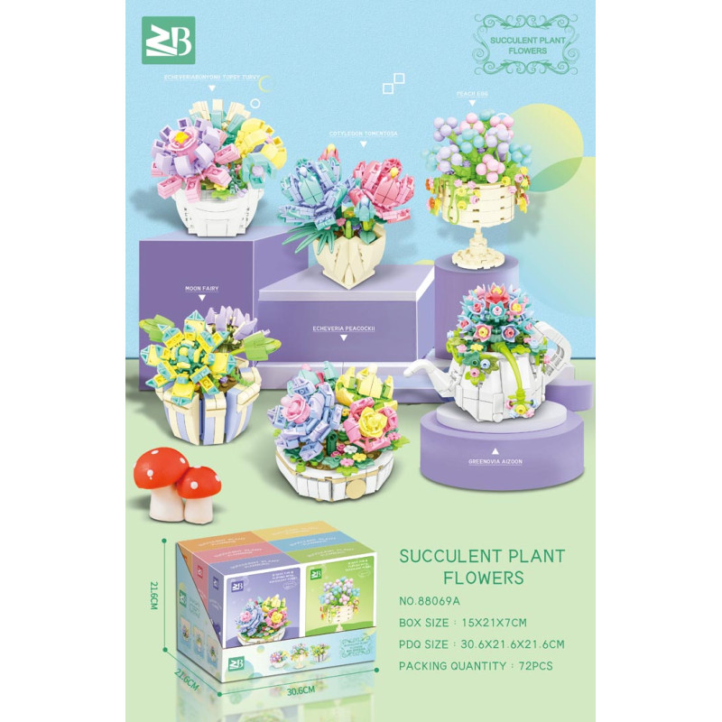 Gėlių blokų rinkinys 253el.