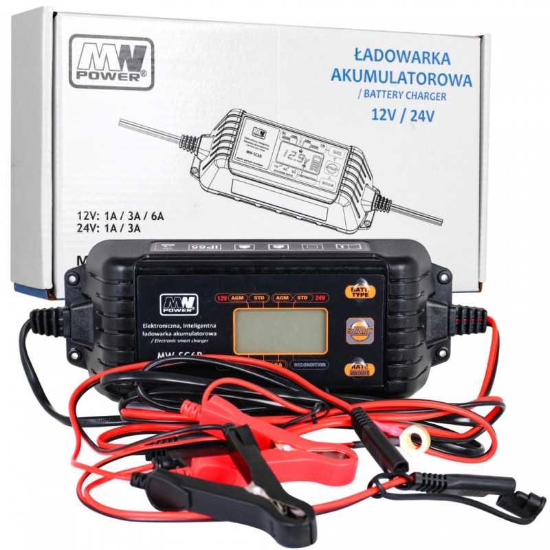 AKUMULIATORIŲ PAKROVĖJAS SU LCD EKRANU 12V I 24V
