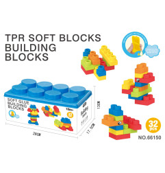 Minkštų kaladėlių rinkinys 32 vnt.