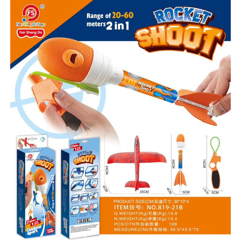 Mėlynas 2in1 lėktuvų rinkinys su paleidimo įrenginiu